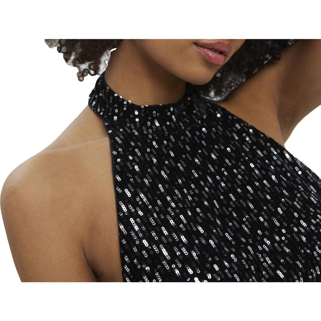 VERO MODA Carolina Womens Velvet Open Back Halter Top 2