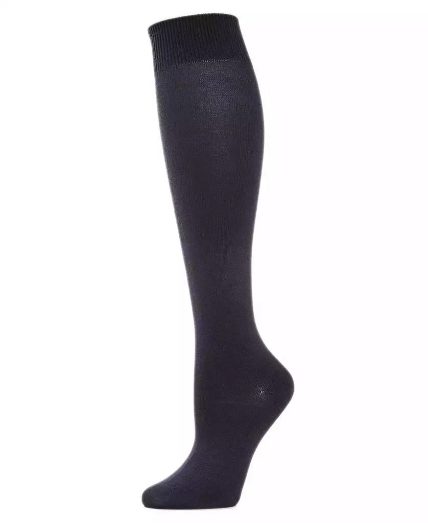 Memoi Women's Bamboo Blend Knit Knee High Socks 1