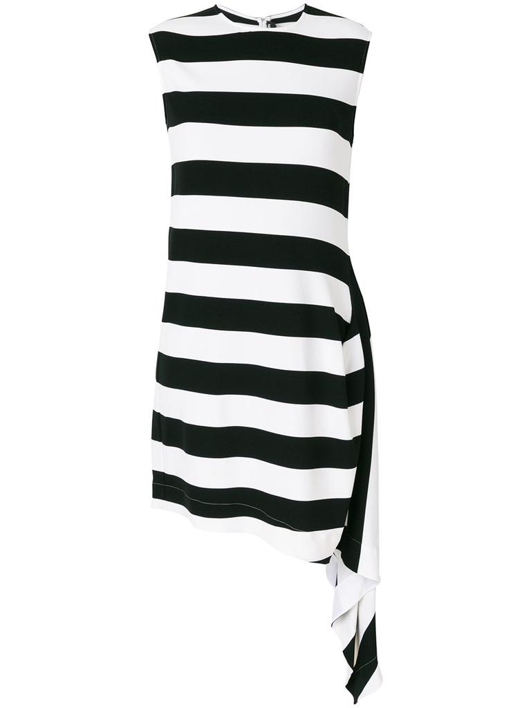 Calvin Klein striped flared dress - women -  -  - Black