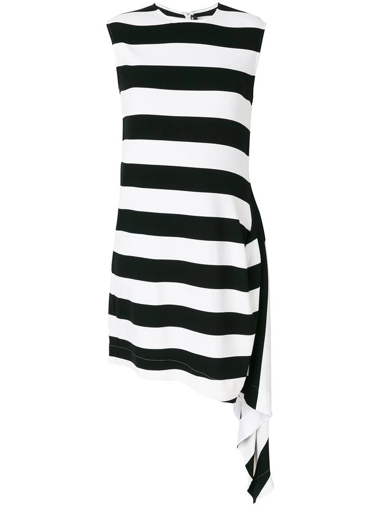 Calvin Klein striped flared dress - women -  -  - Black 1