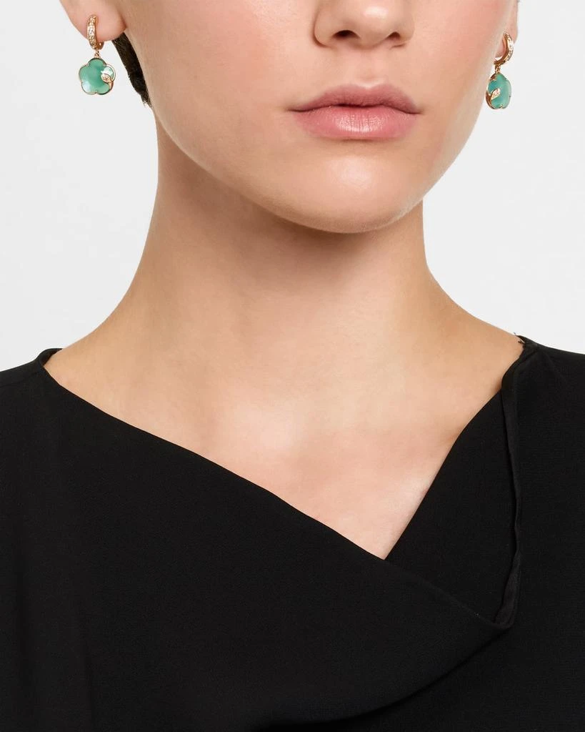 Pasquale Bruni Ton Joli 18K Rose Gold Diamond Earrings with Green Agate 2