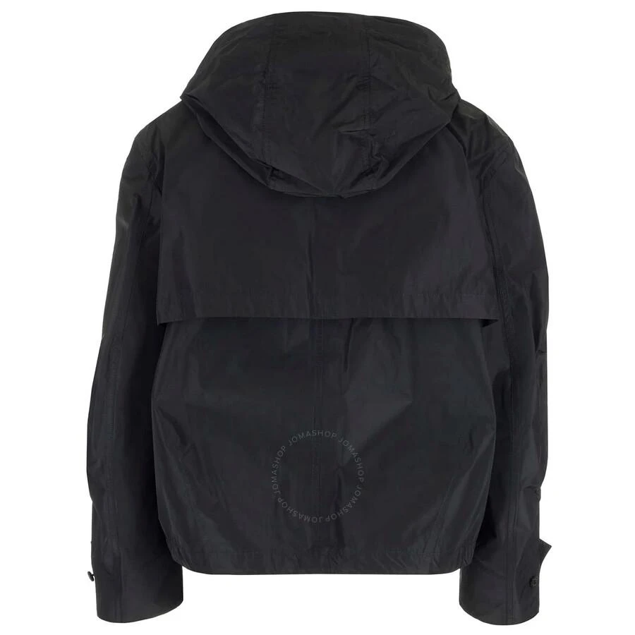 Salvatore Ferragamo Black Taffeta Drawstring Hooded Jacket 2