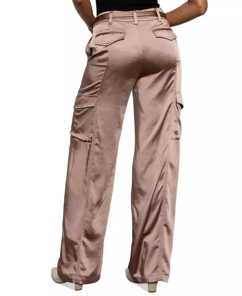Sanctuary Women's Satin Wide-Leg Cargo Pants 3