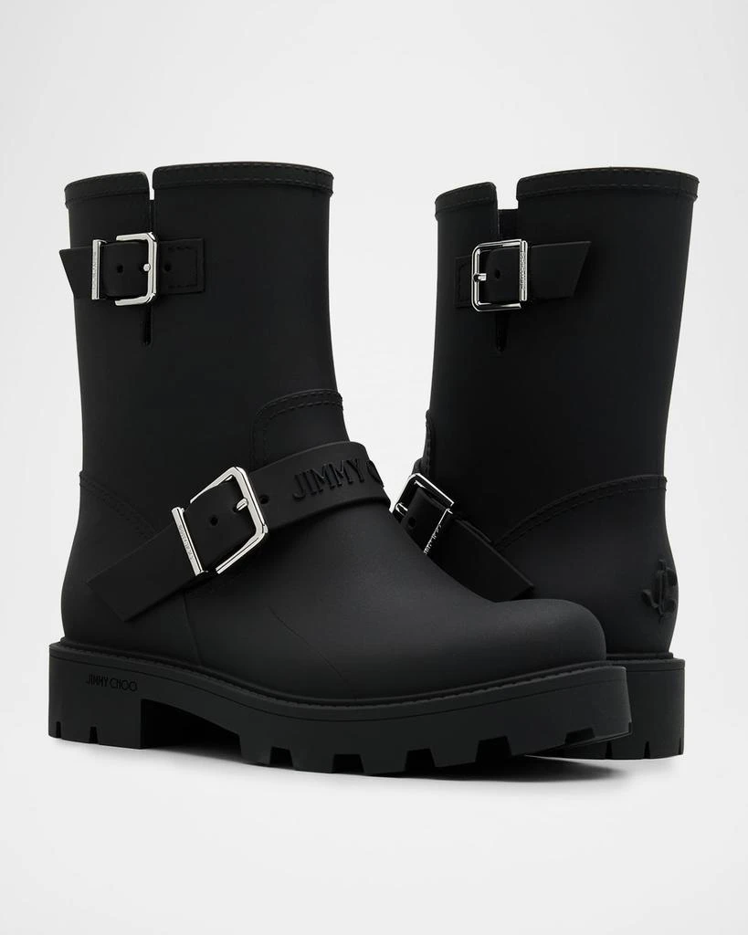 Jimmy Choo Biker TPU Mid-Calf Rain Boots 6