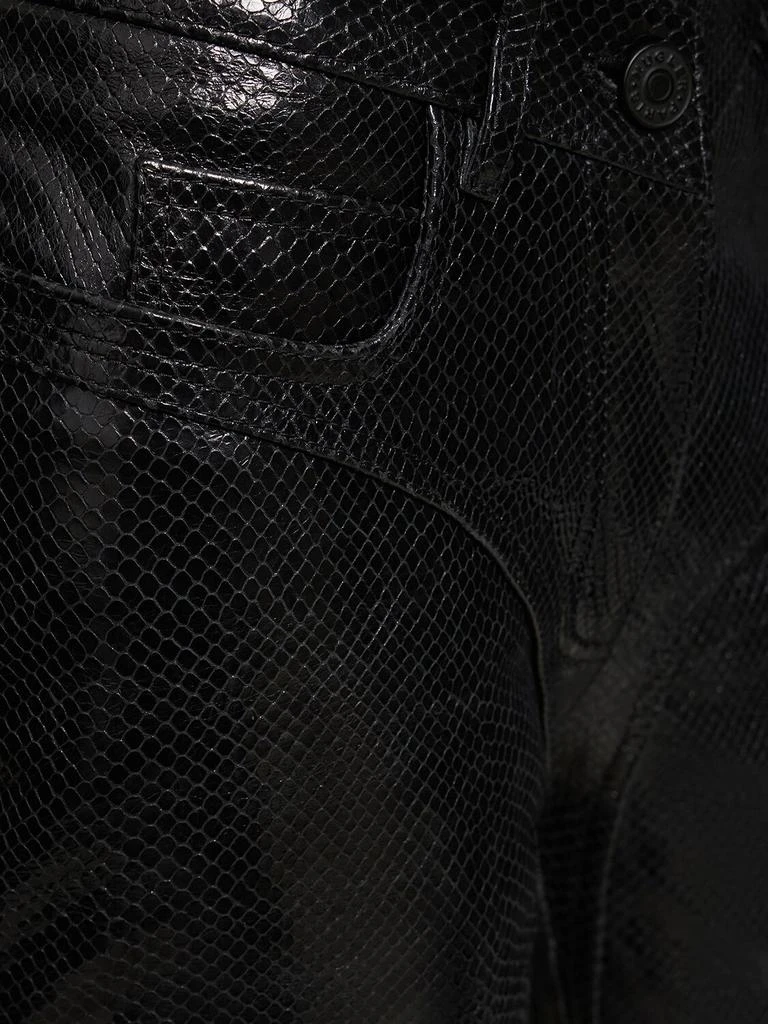 Mugler Snake Leather Flared Pants 3