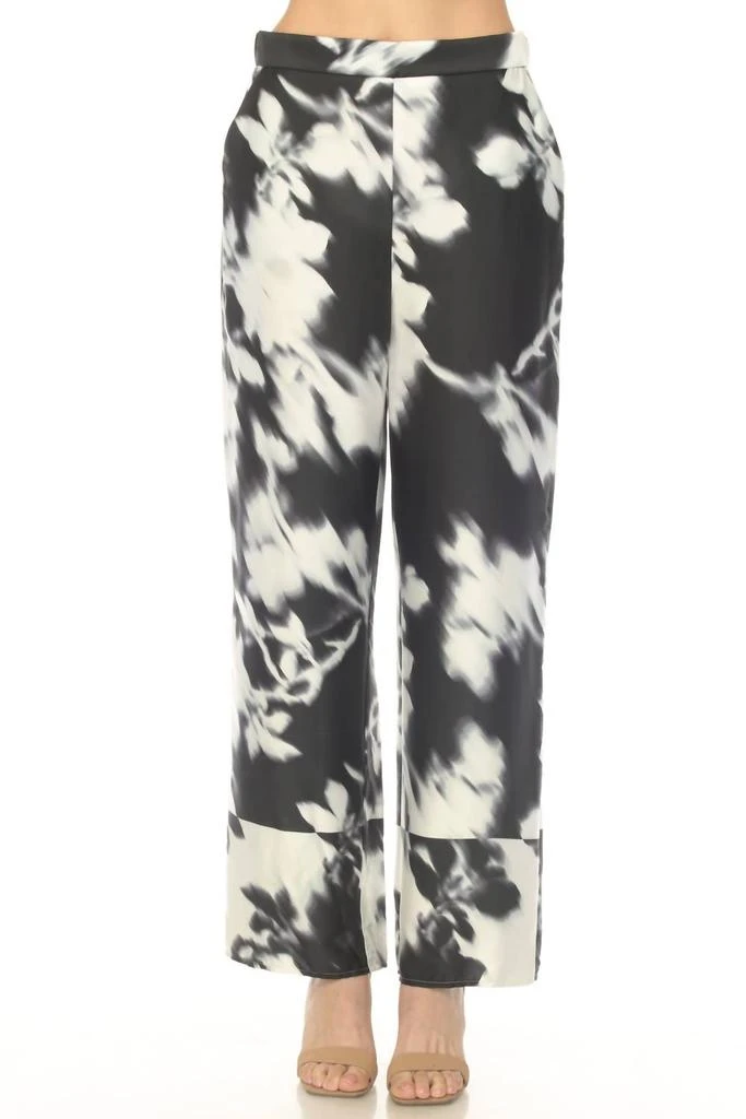 JOSEPH RIBKOFF Joseph Ribkoff - Floral Satin Wide Leg Pants