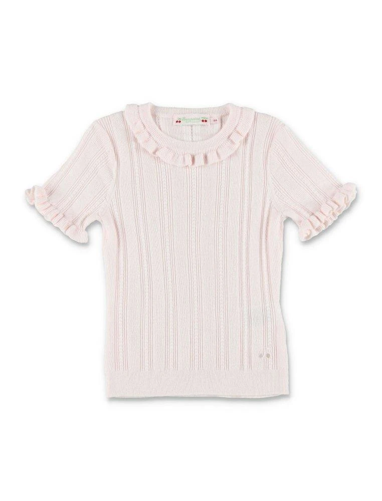 Bonpoint Bonpoint Lucie Ruffled Short-Sleeved Jumper