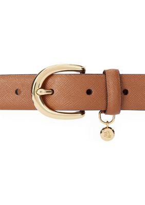 Ralph Lauren Ralph Lauren Charm Saffiano Leather Belt