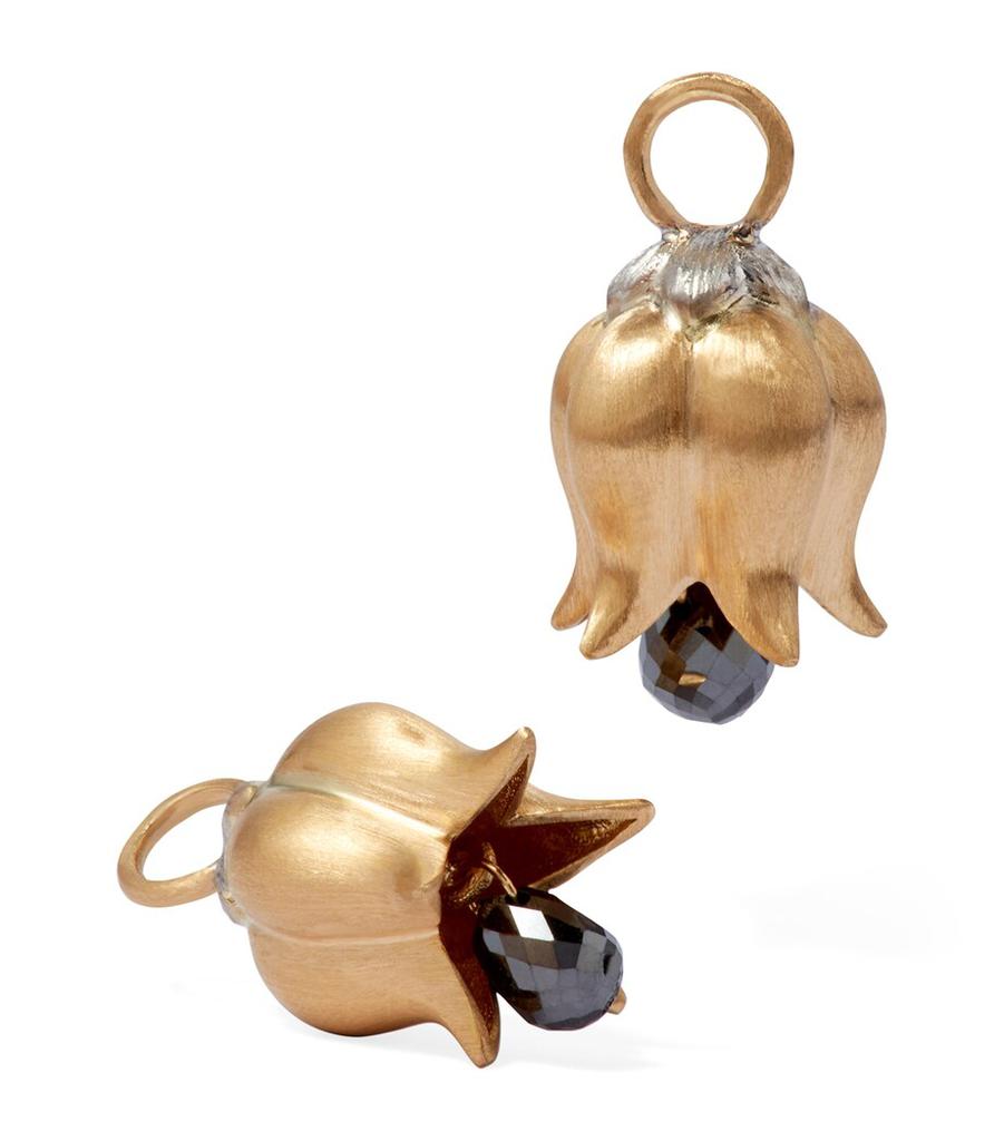Annoushka Yellow Gold and Diamond Tulip Earrings