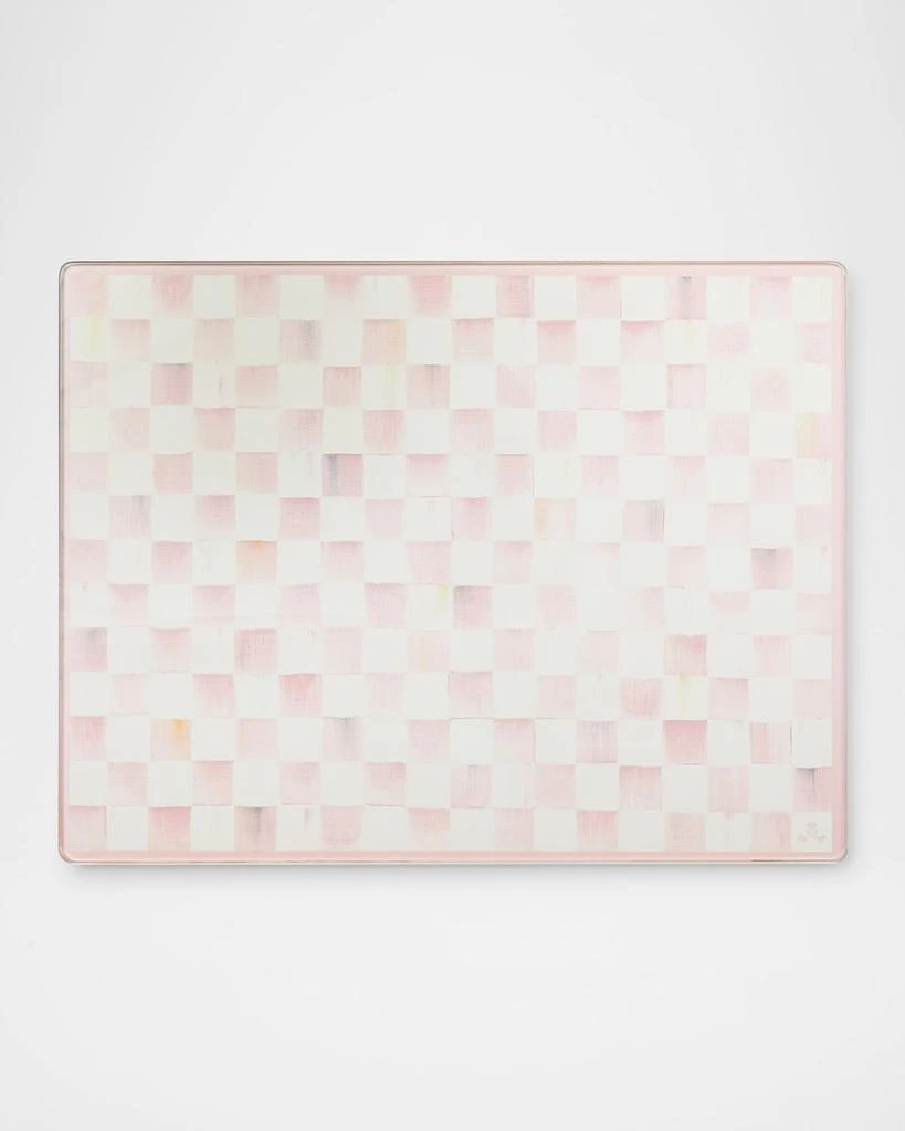 MacKenzie-Childs Rosy Check Glass Cutting Boards, Set of 2 4