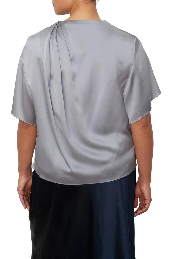 Vince Drape Neck Flutter Sleeve Silk Top 2