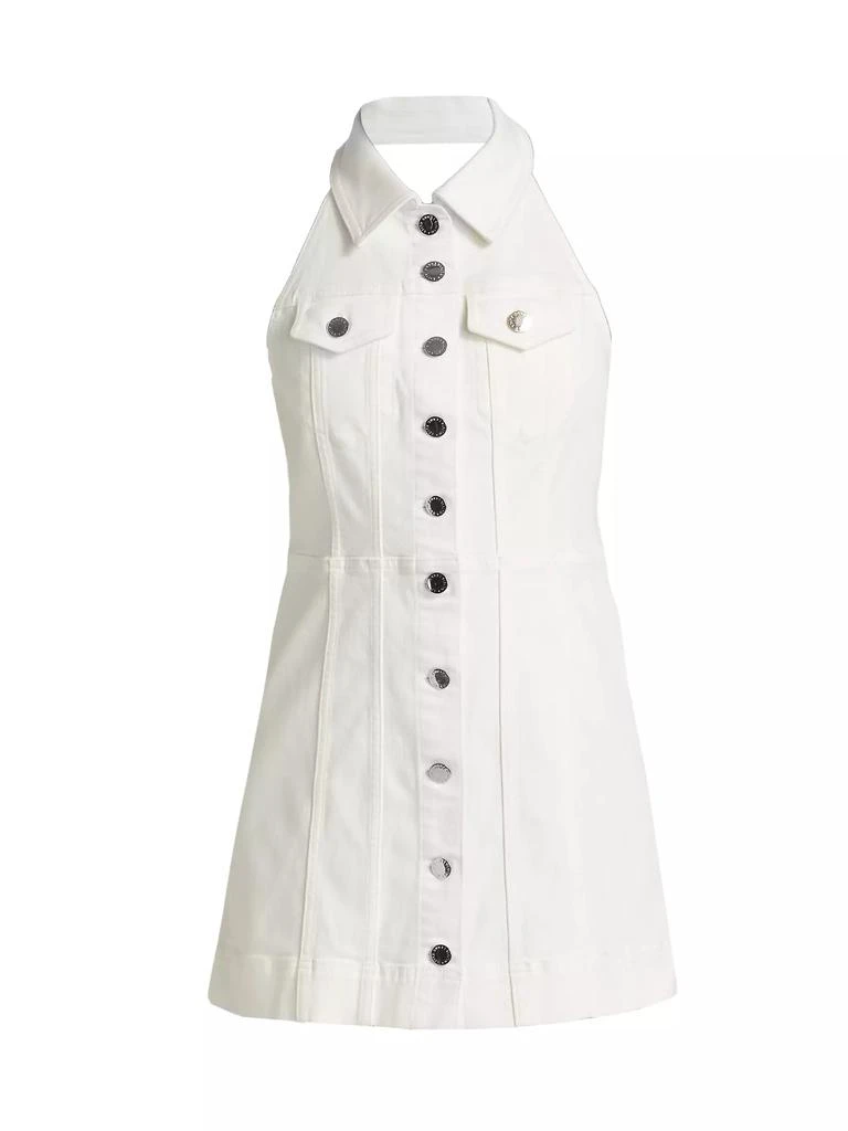 Alice + Olivia Kendall Denim Halter Minidress 1