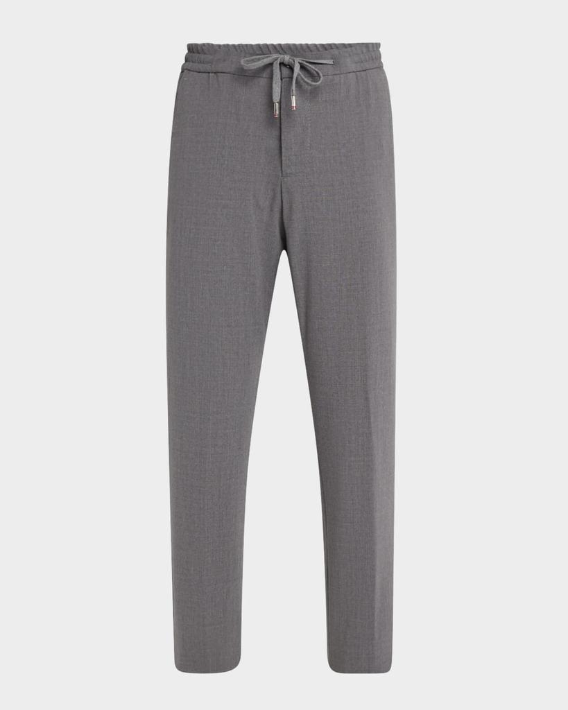 Marco Pescarolo Men's Super 160s Crepe Drawstring Pants