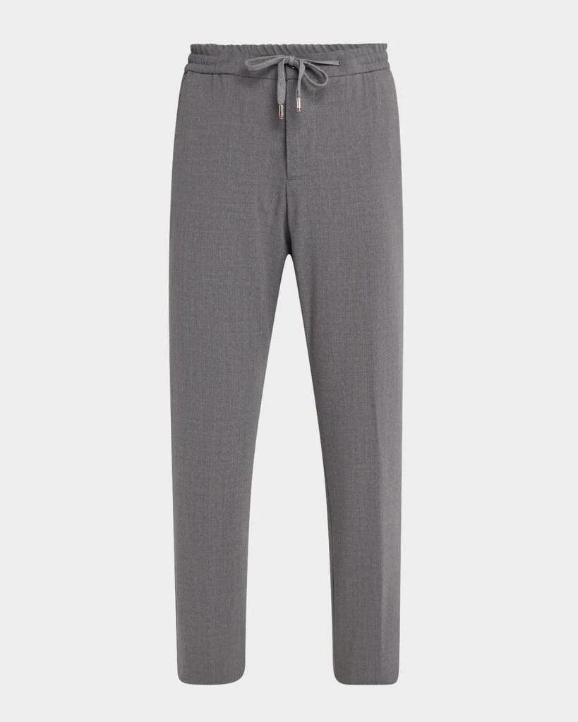 Marco Pescarolo Men's Super 160s Crepe Drawstring Pants 1