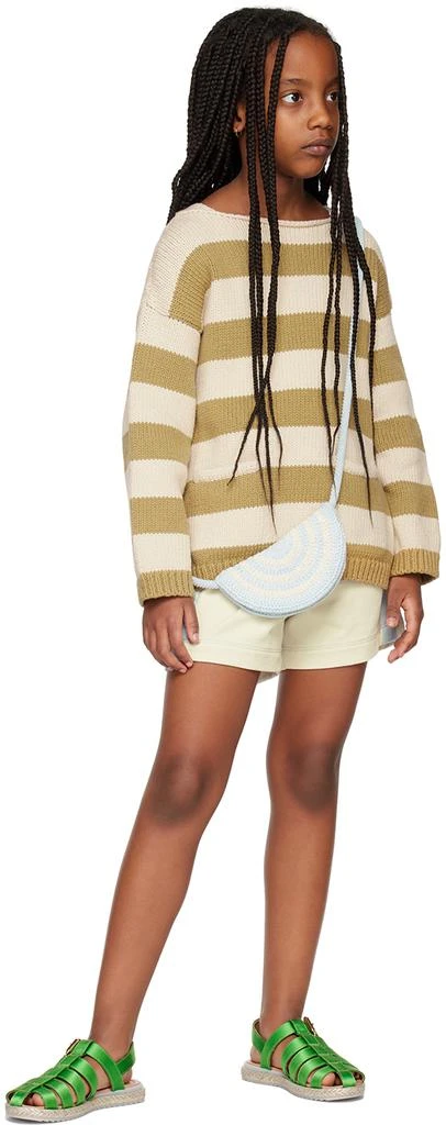 Misha & Puff Kids Khaki & Off-White Bateau Sweater 4
