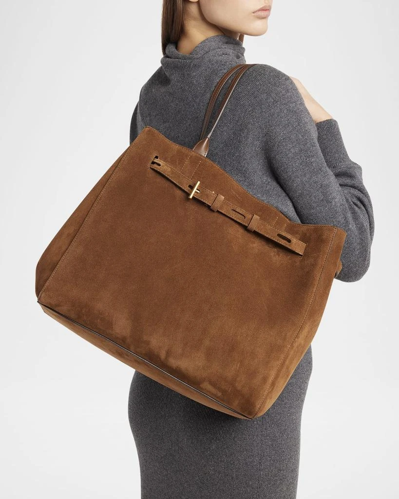 Tom Ford Audrey Large Tote Bag in Calfskin Suede 2