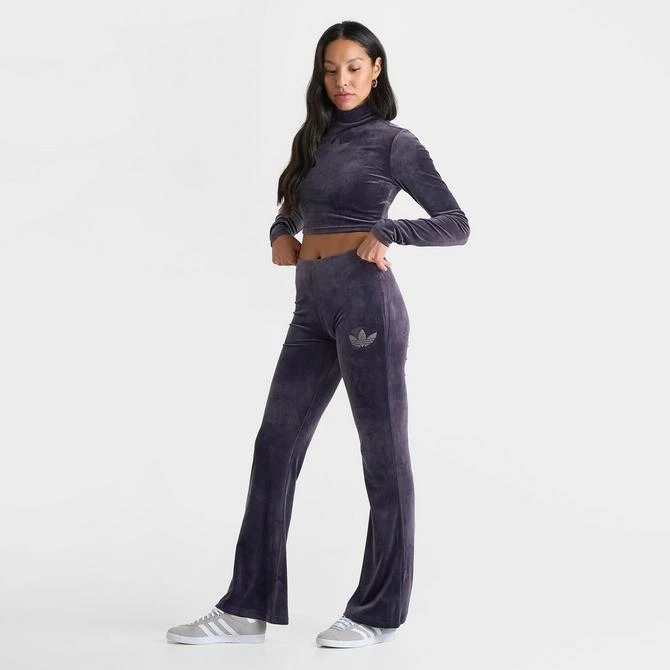 Adidas Women's adidas Originals Bling Long-Sleeve Mock Crop Top 2
