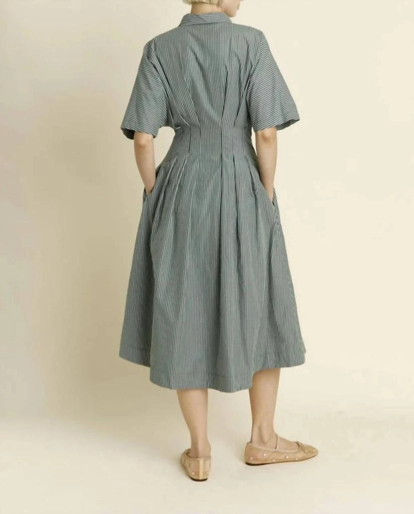 Aureum Aureum - BUTTON FRONT PLEATED MIDI DRESS 3