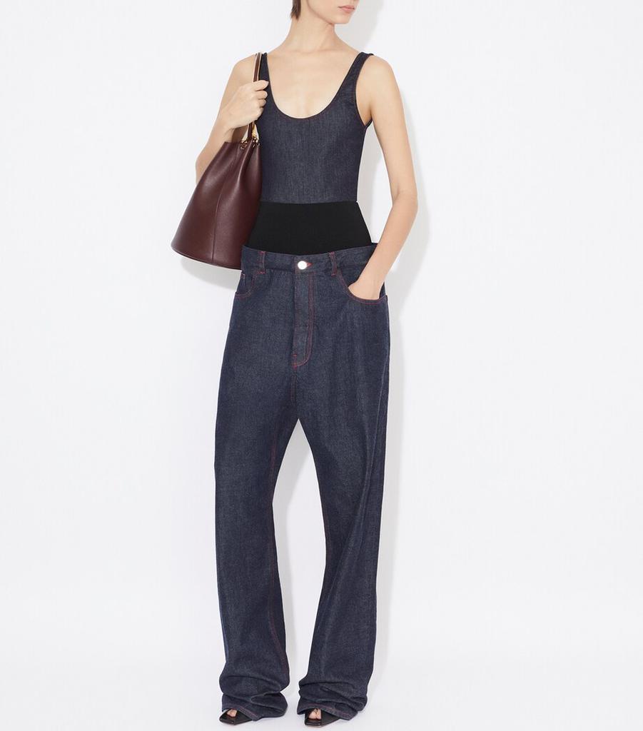 Alaïa Knit-Waist Straight Jeans