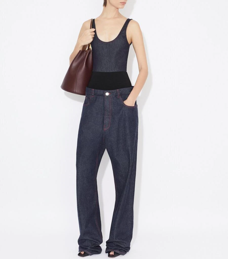Alaïa Knit-Waist Straight Jeans 2