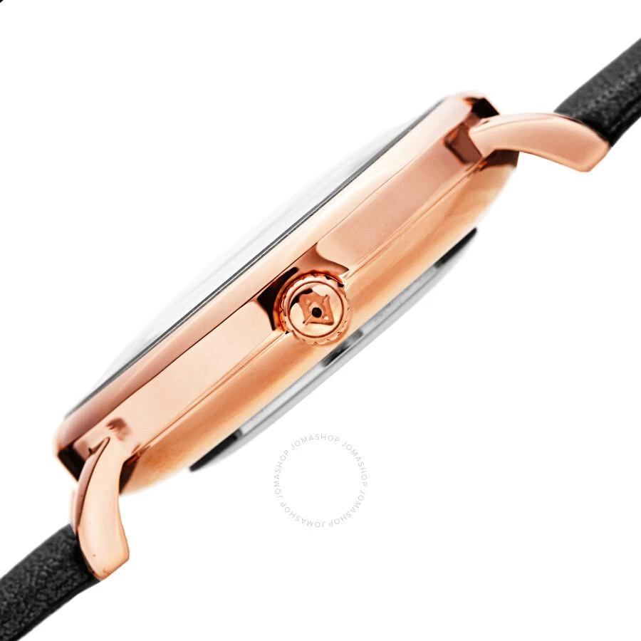Akribos XXIV Quartz Black Dial Black Leather Ladies Watch AK1084BK 3