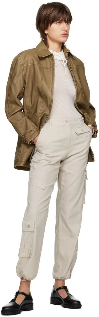 TheOpen Product Beige Paneled Cargo Pants 4