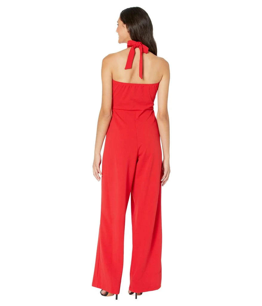 Bebe Ruffle Halter Tie Neck Jumpsuit 2