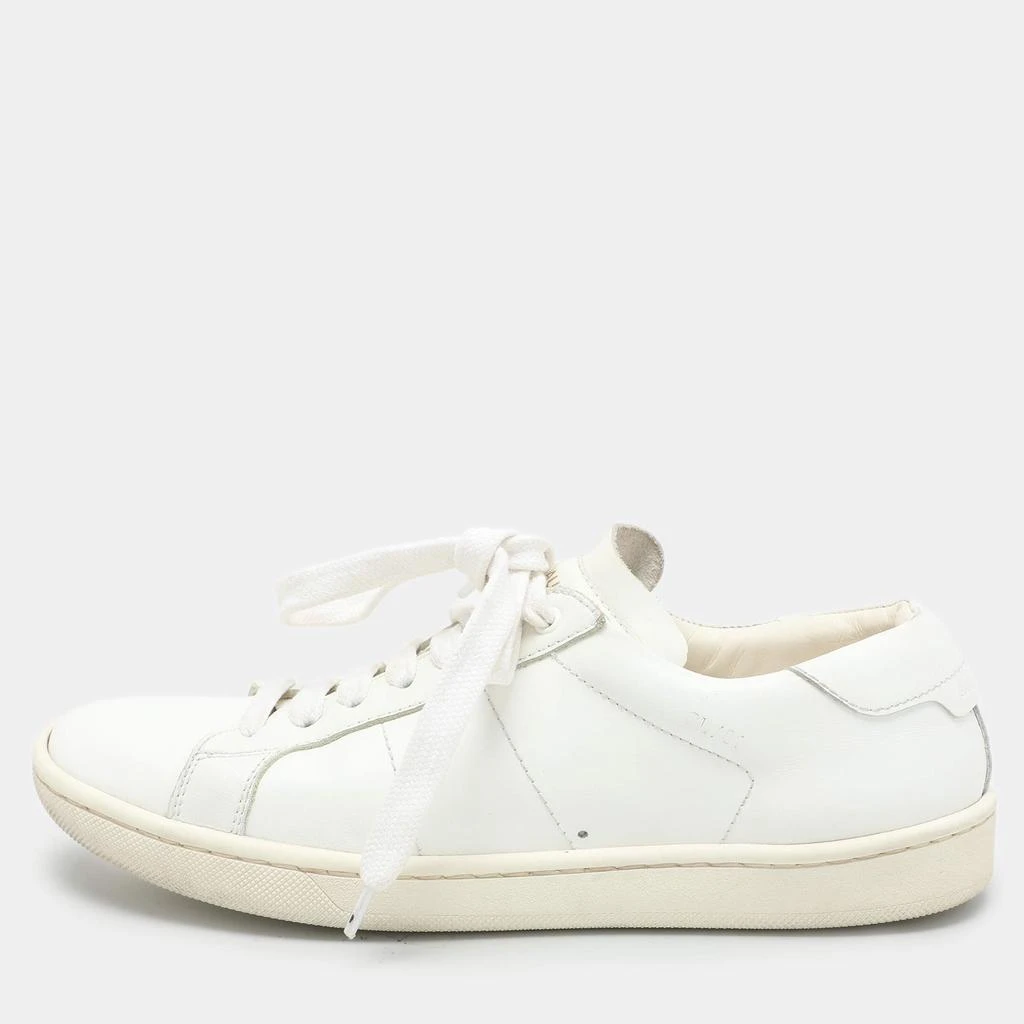 Yves Saint Laurent Saint Laurent White Leather Low Top Sneakers Size 34 1