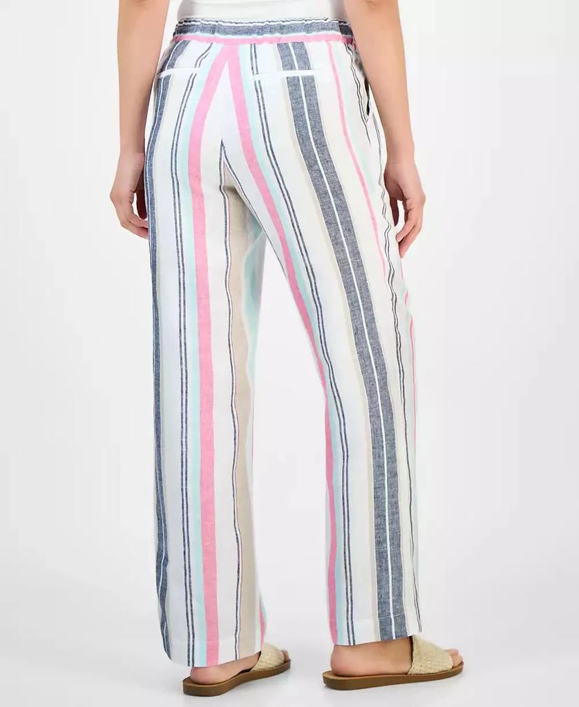 Charter Club Petite Striped Drawstring Linen Pants, Exclusively at Macy's 4