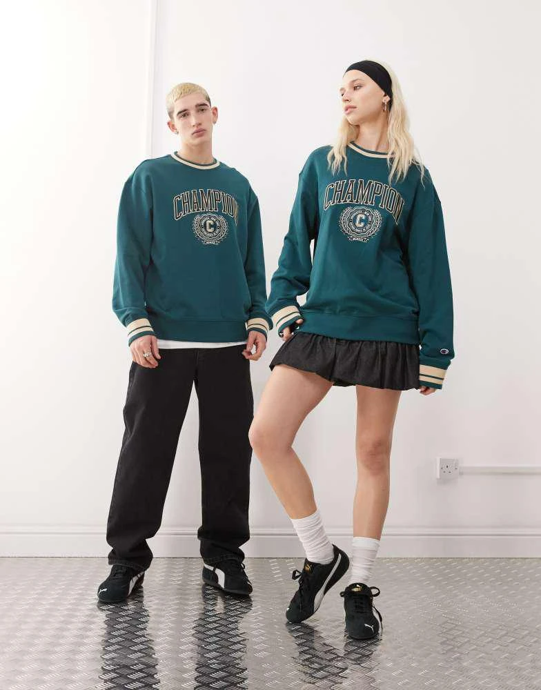 CHAMPION Champion unisex College crewneck sweatshirt in green 2