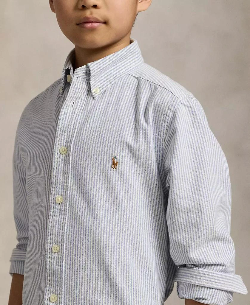Ralph Lauren Big Boys Embroidered Pony Logo Cotton Oxford Shirt 7