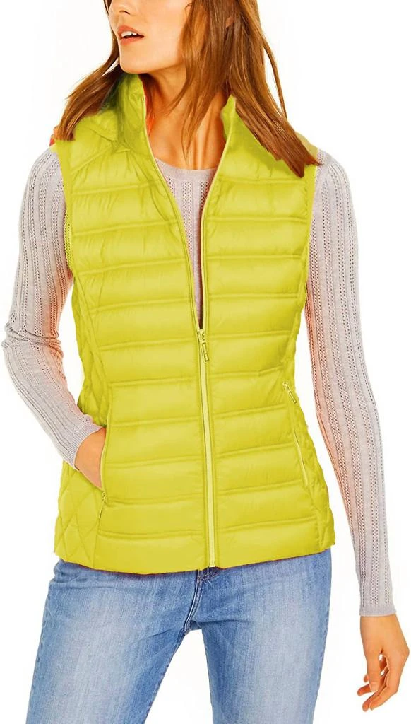 Michael Kors Outerwear Down Puffer Vest Limeade In Bright Yellow 1