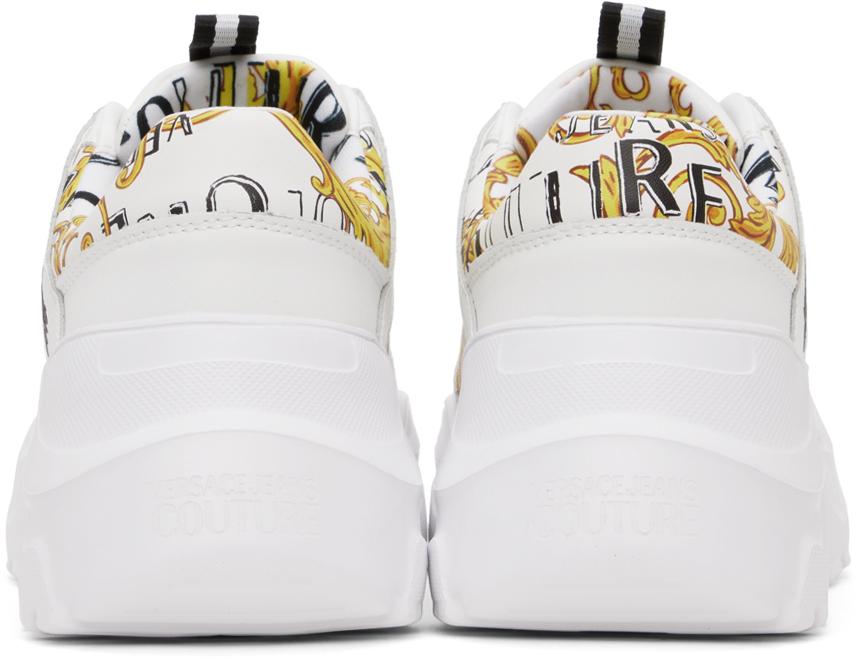 Versace Jeans Couture White Chain Couture Speedtrack Sneakers