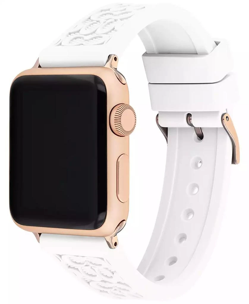 COACH White Rubber 38/40/41mm Apple Watch® Band 3