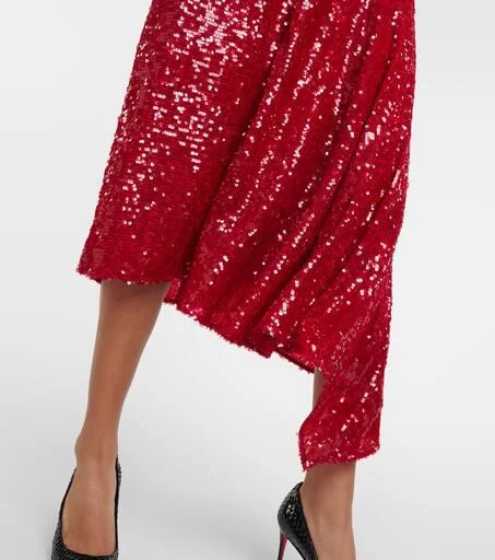 Erdem Asymmetric sequined midi dress 6