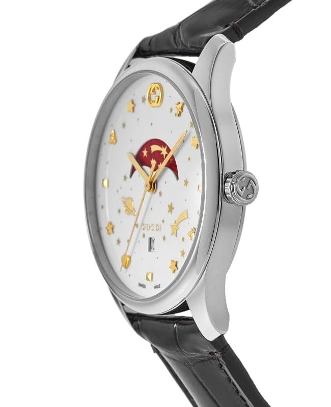 Gucci Gucci G-Timeless Quartz White Dial Black Leather Strap Men's Watch YA126325 3