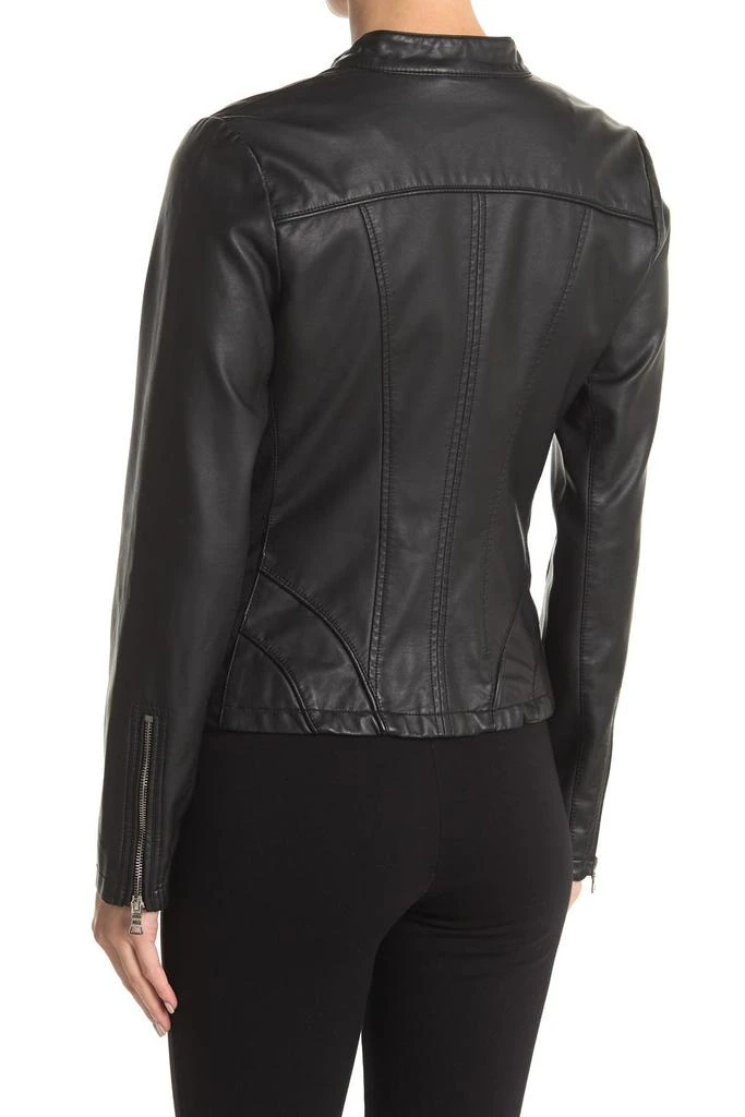 GUESS Faux Leather Racer Jacket 2