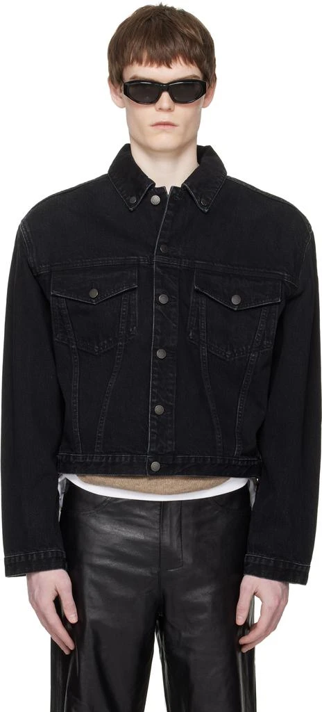 Entire Studios Black Shrunken Denim Jacket
