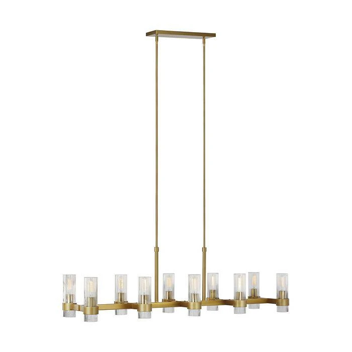 C&M by Chapman and Myers Chapman & Myers Geneva 10 Light Linear Chandelier 1