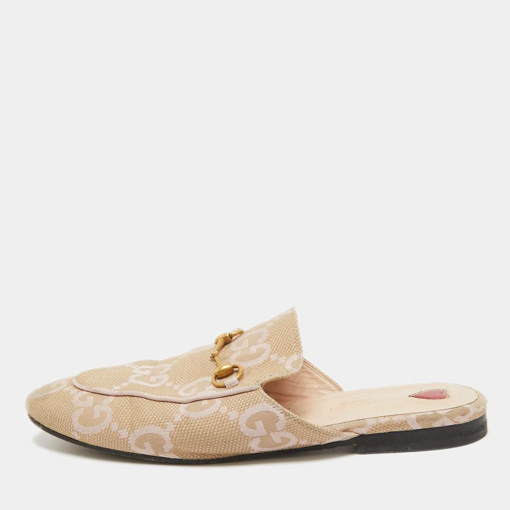 Gucci beige princetown top mules kids