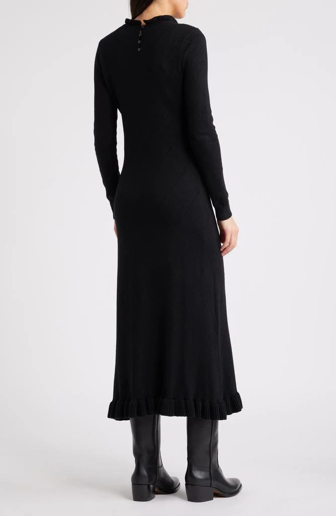 Treasure & Bond Pointelle Long Sleeve Cotton Blend Sweater Dress 2