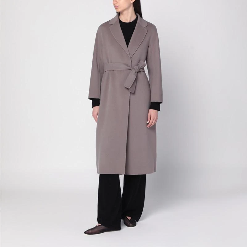 Max Mara Grey midi coat in wool drap 1