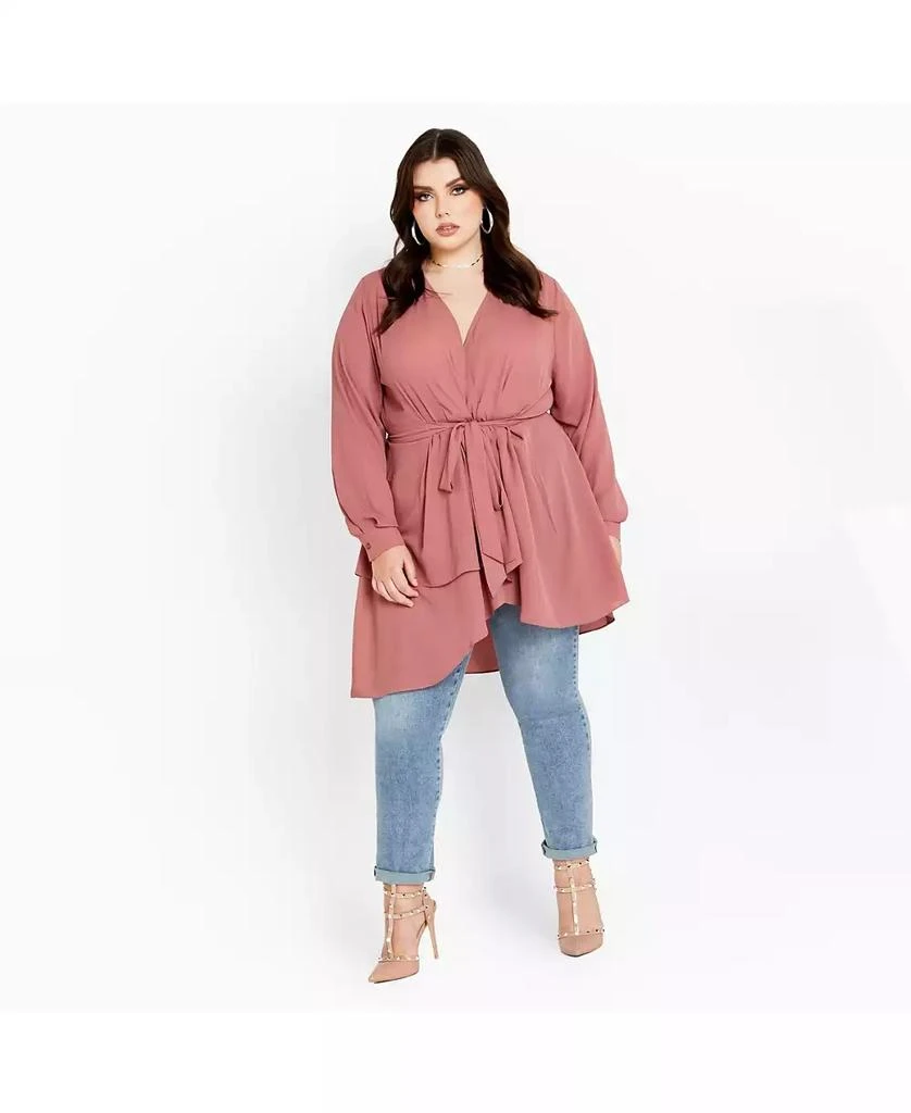 City Chic Womens Plus Size Shibara Top 3