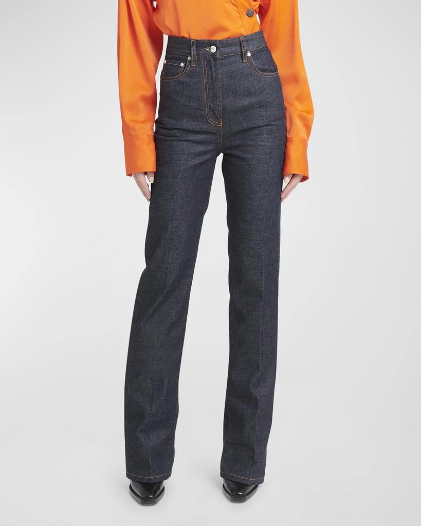Salvatore Ferragamo High-Rise 5-Pocket Bootcut-Leg Denim Pants 2