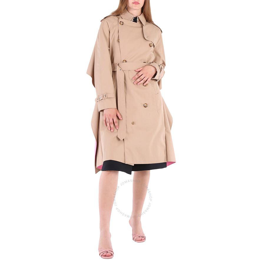 コート Burberry Long Ash-Coloured Cotton And Nylon Trench Coat Burberry Long ash-coloured cotton and nylon trench coat