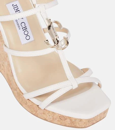 Jimmy Choo JC 110 leather wedge sandals 6