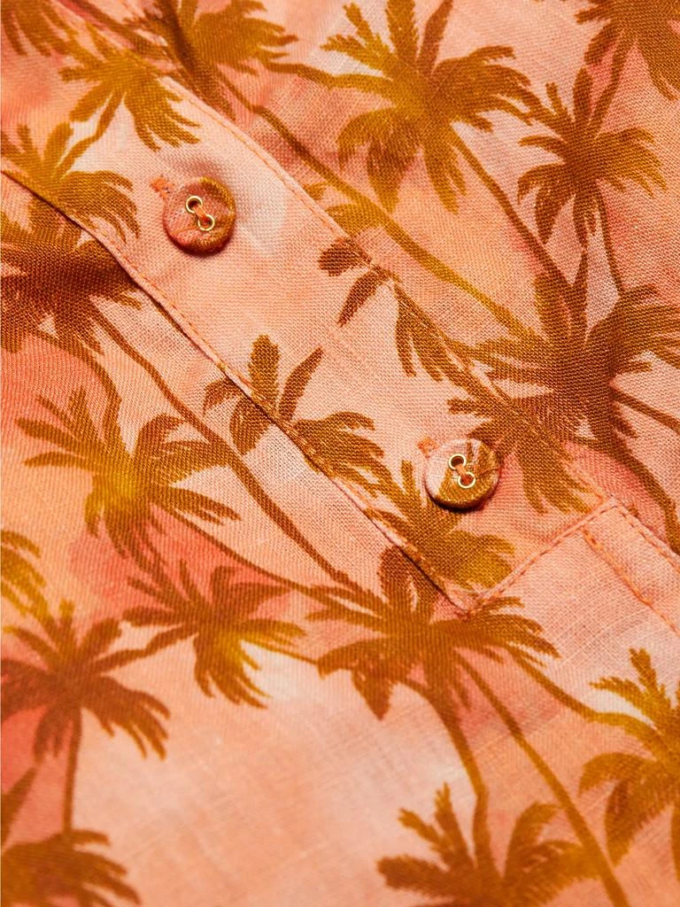 Kivari Leilani Palm Tree Linen Romper 7