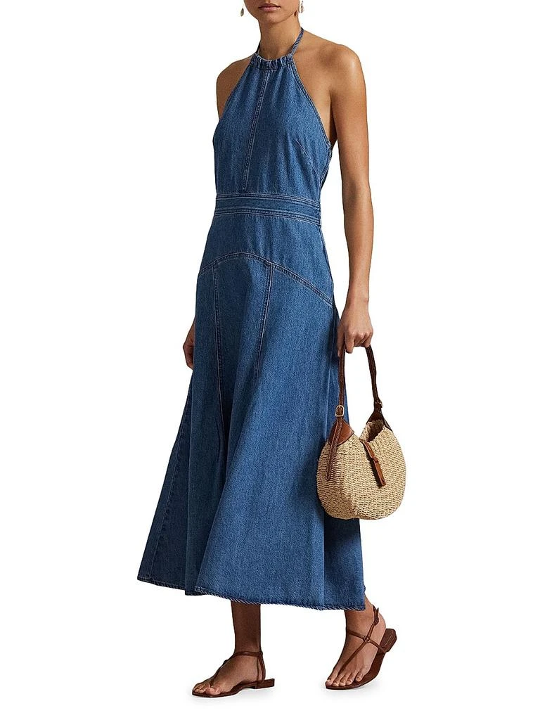 Ralph Lauren Denim Halter Midi-Dress 2
