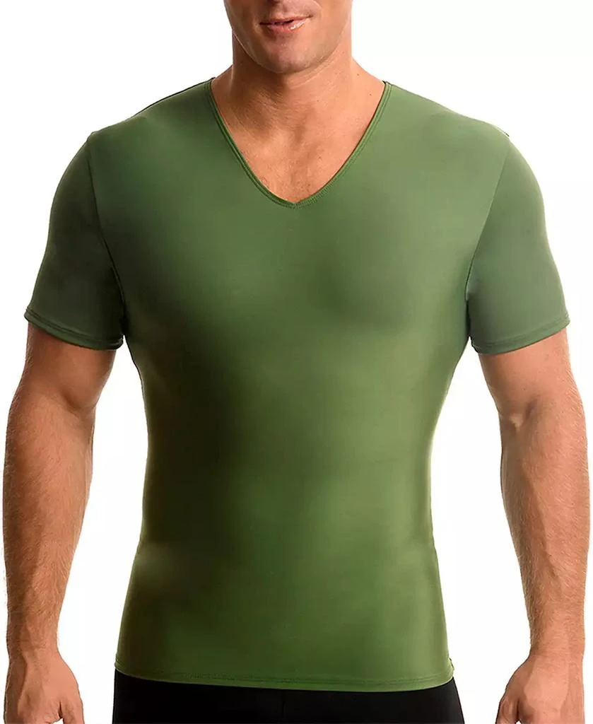 Instaslim Men's Big & Tall Compression Activewear Short Sleeve V-Neck T-shirt 1