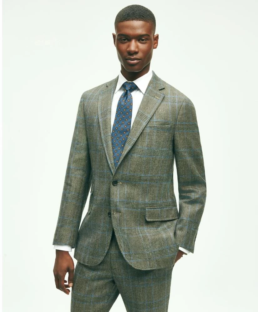 Brooks Brothers Slim Fit Wool Twill Prince of Wales Suit Jacket 1